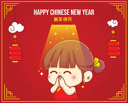 As another chinese new year begins, it brings for us new opportunities and new hopes. Cute Girl Makes A Wish On Happy Chinese New Year Cartoon Character Illustration Download Free Vectors Clipart Graphics Vector Art