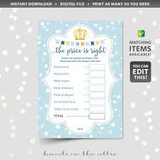 A bib, teething ring, rattle, bottle and if you're looking for a fun, yet touching, baby shower game for your coed baby shower, you're in luck (though you can always. The Price Is Right Baby Shower Game Editable Hands In The Attic