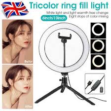 6 Ring Light Led Live Makeup Video Photo With Desk Tripod Phone Holder Selfie 9 99 Picclick Uk