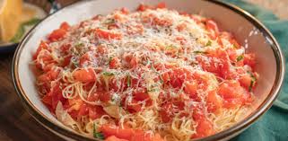 Angel Hair With Fresh Tomato Sauce By Valerie Bertinelli In 2020 Fresh Tomato Sauce Pasta Dishes Angel Hair Pasta
