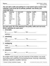 Prefixes Suffixes And Root Words 3rd Grade Reading Skills Printables Root Words 3rd Grade Reading Prefixes