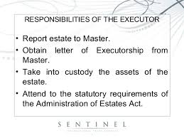 The letter of authority dictates the liquidation and distribution of the properties of the deceased. Estates