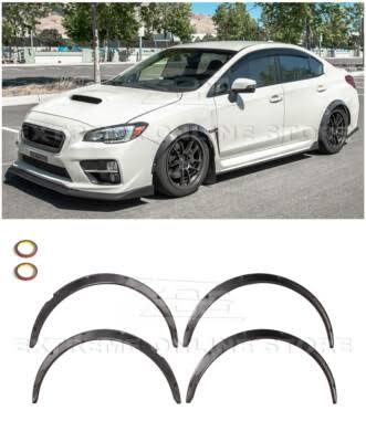 For 15-21 Subaru WRX | STi CS Style CARBON FIBER Fender Flares Side Wheel Trim | eBay