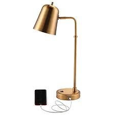 Buy Co Z 24 Gold Desk Lamp With Usb Port Antique Brass Finish Adjustable Metal Table Lamp Vintage Task Lamp With Led Bulb For Bedroom Office Ul Certificate Online In Taiwan B07t2ybdfs