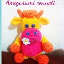 Sarikiz Inek Hayvanlar Amigurumi