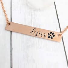 Great as a pet memorial personalized gift. Sierra Metal Designdog Mom Gift Pet Lover Gift Personalized Pet Necklace Paw Print Gift For Dog Owner Gift For Dog Mom Stainless Steel Rose Gold Silver Gold Pet Neck Dailymail