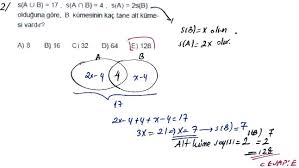 Esen Yayinlari 9 Sinif Matematik Soru Bankasi Fasikul Seti Kumeler Konusu Test 5 Cozumleri Matematik Kitap Cozumleri Matematik Kalesi