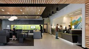 Wood Planks Bank Interior Design Bank Design Lobby Design