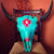 Decorated Cow Skull With Flowers