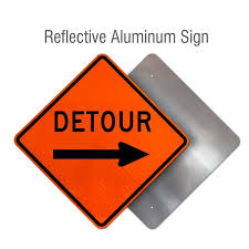 Detour Right Sign W20-2 - Shop Now, Ships Fast