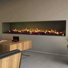 These easy to install electric fireplace wall units are safe, smoke free, but still give the allure of a real fireplace. Electric Fireplace Wall Fire Electronic Pro Muenkel Design Contemporary Open Hearth Built In