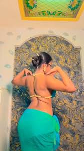 Sexy IG dance Mounip_18 strips saree