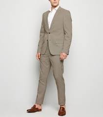 Casaco feminino manga longa estampa pied poule com bolsos com forro marca: Veste De Costume Skinny Camel A Motif Pied De Poule New Look