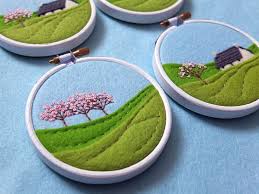 Stitched In Scotland Meet Embroidery Artist Nicola Mceachran From Ndm Handmade Embroidery Hoop Embroidery Hoop Art Hoop Art