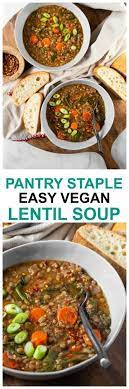 Vegan Lentil Soup Recipe 8 Ingredients Recipe Vegan Soup Recipes Vegan Lentil Soup Recipes Oil Free Vegan Recipes