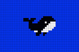 Whale Pixel Art Tiny Cross Stitch Simple Cross Stitch Mini Cross Stitch