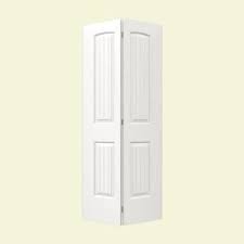 Jeld Wen 32 In X 80 In Molded Smooth 2 Panel Arch Plank Brilliant White Hollow Core Composite Bi Fold Door Bifold Doors Interior Closet Doors Doors Interior