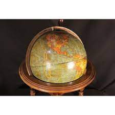 Antique globes of earth delineate the political boundaries of nations and the understanding of cartography at a given point in world history. Antique George F Cram Table Desk Lamp Terrestrial 10 5 World Globe On Stand Vintage Chairish