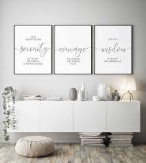 Serenity Prayer Printserenity Prayer Wall Artgod Grant Me Etsy Home Decor Kitchen Christian Decor Room Decor