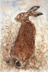 Hare On Linen From Gary Benfield Hare Pictures Cool Artwork Earth Art