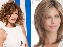 Capelli medio lunghi con riga centrale e . I Migliori Tagli Di Capelli Scalati 2020 Capellistyle