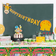 And baby shower themes are among the most fun (though we may be a little biased). Animal Birthday Party Decorations Baby Animals Decorations Jungle Safari Party Supplies Jungle Themed Happy Birthday Banner 8 5 5 Inches Forest Theme Birthday Banner Animal Baby Shower Decorations Forest Animals Birthday Party Decor Party