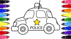 Coloriez en ligne les meilleurs coloriages & dessins voiture. Voiture De Police Coloriage Enfant Coloring Pages Cars Police How To Draw Youtube
