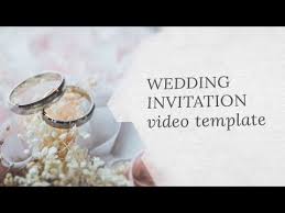 wedding invitation video template