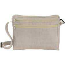 Sac bandoulière en tissu effrangé. Base Sac Grande Besace Lin Argente Ppmc