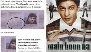 Смотрите видео viral 2021 онлайн. Remember End Credits Of Main Hoon Naa This Newspaper From Srk Movie Is Viral Only Positive Things