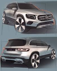 Car Design Italy On Instagram 2020 Mercedes Benz Glb Official Sketches Comment Below Post Your Sketch Car Design Sketch Car Design Concept Car Design