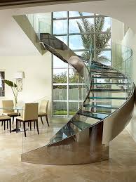 Miami Residence Interior By Stedila Design Sdi Sleek Glass And Steel Spiral Staircase Grand Stair Mod Stairs Architecture Staircase Design Stairs Design
