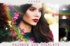 Rainbow overlay & Rainbow light overlay, Sunflare overlay