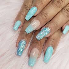 Since acrylic nails are a combination of liquid monomer and powder polymer when applied to your nails and exposed to the air, they form a hard layer, so you're guaranteed to have cute and strong nails. Updated 55 Blissful Baby Blue Acrylic Nails August 2020