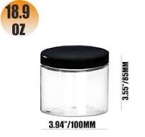 18.9oz (560 ml) Empty Clear Wide Mouth Plastic Jars with Smooth Black Lids  and Labels (12 Pack) – PET Containers Great for Cream,Cosmetics,Slime ...
