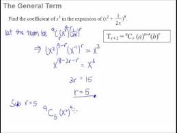 5 Binomial Theorem The General Term Formula Youtube