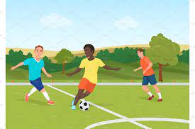 People Playing Football Playing Football Football Soccer Field
