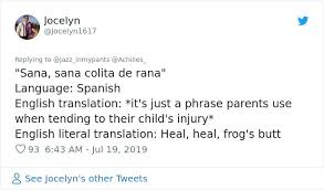 Sana sana colita de rana. 30 Hilarious Non English Phrases And Their Ridiculous Literal Meanings
