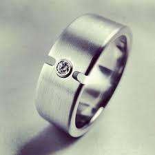Spexton Mens Ring Stainless Steel Diamond Bezel Set Mens Wedding Bands Rings For Men Flower Engagement Ring