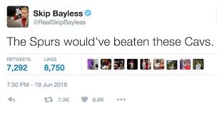 There's been a lot of talk of draymond green calling lebron a b**** during game 5 of the nba finals. Despite Championship Skip Bayless Is Still Hating On Lebron And The Cavs Tweets Total Pro Sports