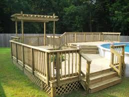 They are affordable, easy and fast to install, and require minimal maintenance. 30 Above Ground Pool Deck Ideas With Steps To Build And The Cost