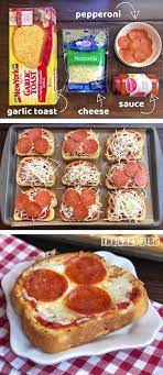 Quick Easy Mini Garlic Toast Pizzas The Lazy Dish Recipe Recipes Quick Easy Meals Food