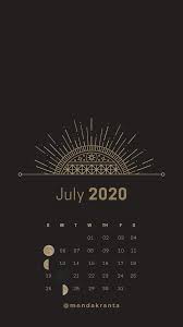July Lunar Calendar 2020 Di 2020 Kalender Wallpaper Ponsel Kertas Dinding