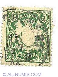 5 Pfennig Bayern 1950 1959 Generic Germany Stamp 2480