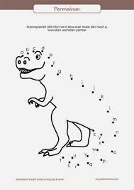 Belajar Membaca A Z Untuk Anak Permainan Paud Balita Tk Menghubungkan Titik Gambar Dinosaurus Belajar Balita Keterampilan Motorik Halus