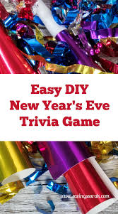 Diy New Year S Eve Party Trivia Game Earning And Saving With Sarah New Years Eve Games New Year S Games New Years Eve Party