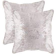 A wide variety of gray throw pillows options are available to you, such as technics, is_customized, and use. Metallic Mink Splatter Print 20 Inch Square Throw Pillows Set Of 2 In Grey Bed Bath Beyond