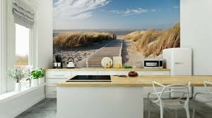 Setzen sie auf satte farben von äpfeln, orangen, zitronen und entdecken sie unsere kollektion der modernen fototapeten für küche! Wall With Photo Wallpaper Design For An Optical Enlargement Of The Room Home Decoration Fototapete Fototapete Kuche Wandgestaltung Haus