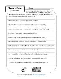 Colons And Time Free Printable Punctuation Worksheets Punctuation Worksheets Printable Preschool Worksheets Printable Math Worksheets