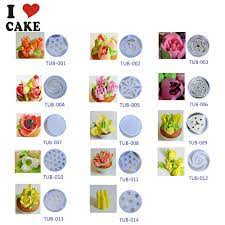 14pcs Lot Russian Tulip Plastic Icing Piping Nozzles Making Flower Mold Pastry Decorating Russian Piping Tips Russian Piping Tips Chart Russian Decorating Tips